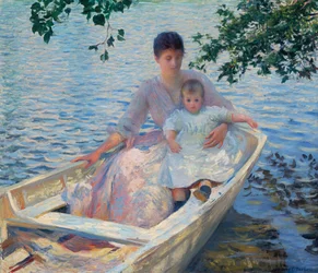 Madre e Hijo en un Barco